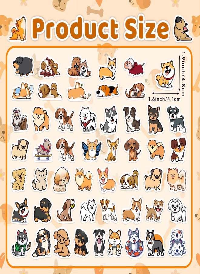 Robmoda 65 Pcs Cute Dogs Water Bottle Stickers for Kids, Vinyl Waterproof Animal Decals for Classroom School, Students Teachers Supplies Prizes for Kids Teen Girls - Image 2